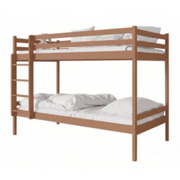 Arte Nico Cinnamon Wooden Bunk Bed With Storage 90 X 200Cm - With 2 Foam Mattresses - thumbnail 1