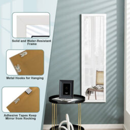 Costway Full Length Mirror Full Body Dressing Mirror Door Over The Door & Wall Hanging - thumbnail 8