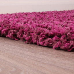 Indulgence Aubergine Plain Shaggy Rug By Ultimate Rug-133Cm X 133Cm - thumbnail 2