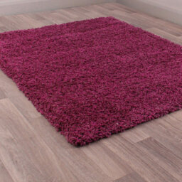 Indulgence Aubergine Plain Shaggy Rug By Ultimate Rug-133Cm X 133Cm - thumbnail 3