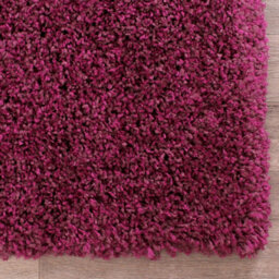 Indulgence Aubergine Plain Shaggy Rug By Ultimate Rug-133Cm X 133Cm - thumbnail 4