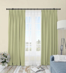Lister Cartwright  28 mm Wooden Curtain Poles Fixed Length (Black Stopper, 300 Cm) - thumbnail 2