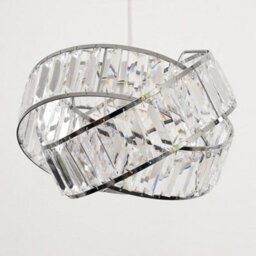Valuelights Hudson Silver Ceiling Shade And Bulb (D)30Cm - thumbnail 4