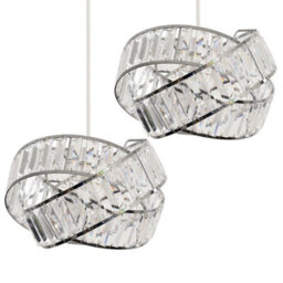 Valuelights Hudson Silver Ceiling Shade And Bulb (D)30Cm - thumbnail 1