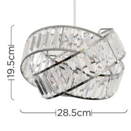 Valuelights Hudson Silver Ceiling Shade And Bulb (D)30Cm - thumbnail 7