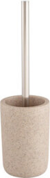 GoodHome Jubba Polymer Resin & Stainless Steel Sandstone Effect Toilet Brush & Holder - thumbnail 1