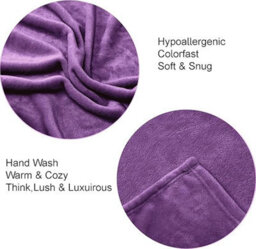 Casabella Deluxe Soft Faux Fur Mink Fleece Throw Blanket - thumbnail 2