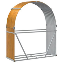 Walplus Log Holder Light Brown 120X45X140 Cm Galvanised Steel - thumbnail 6