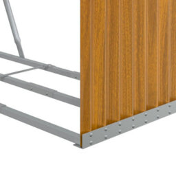 Walplus Log Holder Light Brown 120X45X140 Cm Galvanised Steel - thumbnail 7