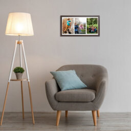 AK Frames 16X8 Silver Sleek Multi Photo Frame With White Mount - Holds 3 Apertures (3X) 7X5 Photos - thumbnail 3
