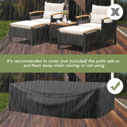 Costway 5 Piece Patio Rattan Furniture Set Wicker Lounge Chair And Ottoman Set W/ Table - thumbnail 9
