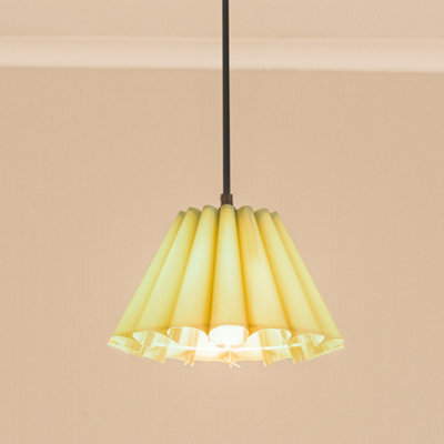 Valuelights Lauren Sage Green Fabric Pleated Scallop Edge Tapered Ceiling Floor Table Lamp Shade And Bulb (D)25Cm - image 1