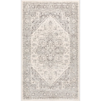 Livabliss Chester-Vintage Grey White Traditional Boho Living Dining Bedroom Rug 80 X 150 Cm Easy Care, Non Shedding - image 1