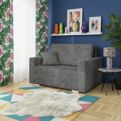 Viva Piano Ii Sofa Bed With Storage Wooden Legs Wooden Frame Polyurethane Foam Wave Springs Size 133X100X85Cm Grey - image 1