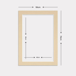 Ak Frames 70X50Cm Ivory Picture Mounts To Fit 60X40Cm Aperture Size - Mount Board Only (No Frame Included) - thumbnail 3