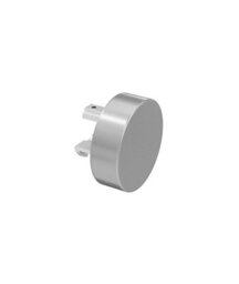 28mm Styleline  Gliding Curtain Pole Set With Stud End - Silver, 170Cm - thumbnail 4
