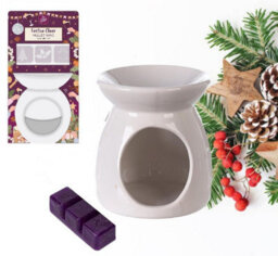 151 Christmas Wax Melts & Burner Set Festive Cheer Mulled Wine Scented Wax - thumbnail 1