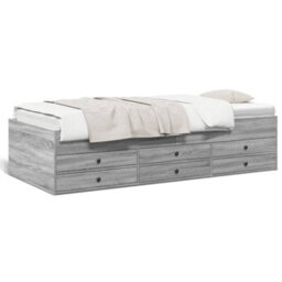 Berkfield Daybed With Drawers Without Mattress Grey Sonoma 90X190 Cm Single - thumbnail 2