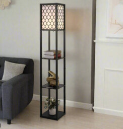 Modcraft 3 Tier Wood Floor Lamp With Storage Shelves - thumbnail 5