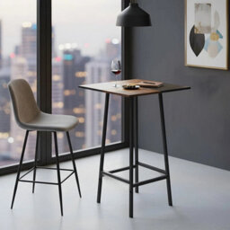 Industrial Bar Table Breakfast Kitchen Dining Room Furniture Vintage Tall Square - thumbnail 3
