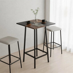 Industrial Bar Table Breakfast Kitchen Dining Room Furniture Vintage Tall Square - thumbnail 6