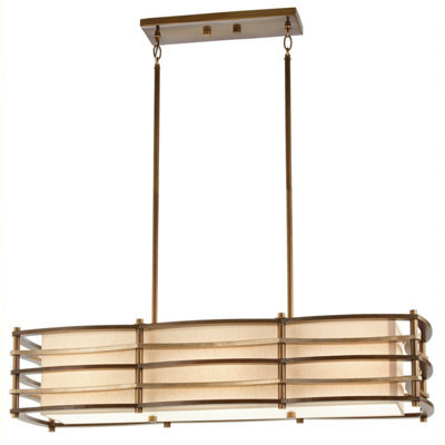 Elegant 3 Bulb Chandelier Pendant Light In Cambridge Bronze Finish - image 1