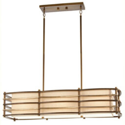 Elegant 3 Bulb Chandelier Pendant Light In Cambridge Bronze Finish - thumbnail 1