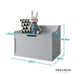 Nöa & Nani Noa & Nani Toy Box Storage Organiser In Silk Grey Lola - thumbnail 5