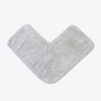 Allure Bath Fashions Corner Shower Mat 100% Cotton - Dove Grey - image 1