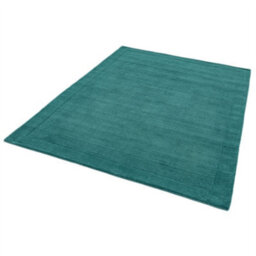 Teal Simple And Stylish Wool Handmade Modern Plain Rug For Living Room And Bedroom-160Cm X 230Cm - thumbnail 5