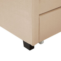 Beliani Bed With Storage Drawers Fabric Montpellier 160 X 200 Cm (Eu King Size) Beige - thumbnail 9