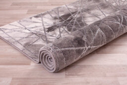 Grey Modern Easy To Clean Abstract Rug For Living Room, Bedroom - 160Cm X 225Cm - thumbnail 5