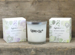 Serenityy Agnes + Cat Votive Candle - White Fig 200G Soy Wax, Frosted White Glass With Embossed Silver Lid, Gift Boxed - thumbnail 3