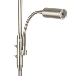 Harbour Studio Ayrshire Satin Natural Nickel Effect 2 Lights Led Mother & Child Floor Light - thumbnail 4
