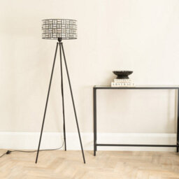Valuelights Elise Acrylic Jewel Shade Black Tripod Floor Lamp - thumbnail 5