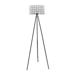 Valuelights Elise Acrylic Jewel Shade Black Tripod Floor Lamp - thumbnail 2