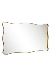 Mirroroutlet The Fluctus Gold Metal Rectangular Wavy Tray Effect Frame Wall Mirror 180Cm X 100Cm - thumbnail 4