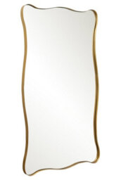 Mirroroutlet The Fluctus Gold Metal Rectangular Wavy Tray Effect Frame Wall Mirror 180Cm X 100Cm - thumbnail 3