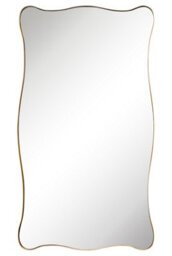 Mirroroutlet The Fluctus Gold Metal Rectangular Wavy Tray Effect Frame Wall Mirror 180Cm X 100Cm - thumbnail 2