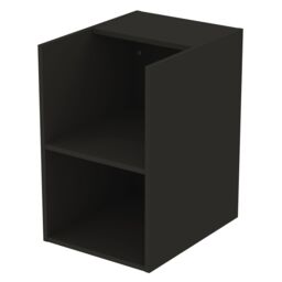 Ideal Standard i.life B Matt Carbon Grey Oak effect Wall-mounted Storage unit with 2 Shelves (D) 505mm (H) 630mm