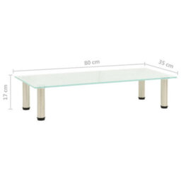 Berkfield Tv Stand Frosted 80X35X17 Cm Tempered Glass - thumbnail 5