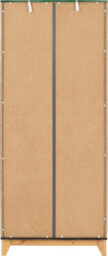 Seconique Cleveland 2 Door Wardrobe In White And Pine With Grey Metal Effect - thumbnail 8