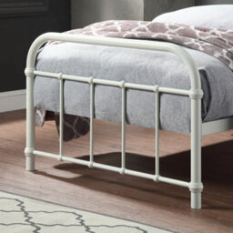 SlumberWorx Tewin Vintage Hospital Style White Single Metal Bed Frame - thumbnail 5