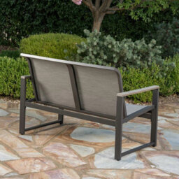 Xample Sunvilla Helio 4-Piece Sling Patio Set With Cover 2 Armchairs, Loveseat, Coffee Table, Rust-Resistant Aluminium & Phifertex Fabric - thumbnail 7