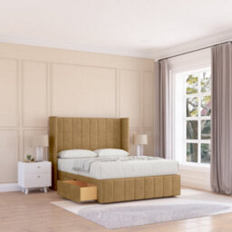 "Sloomy Melbourne Plush Memory Foam Bed Set ,no Drawers, Mattress & 54"" Wingback Headboard With 12"" Footboard - Super King" - thumbnail 1