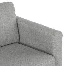 Dorel Fabry 3-Seater Sofa In Fabric Grey With Steel Legs - thumbnail 7