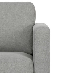 Dorel Fabry 3-Seater Sofa In Fabric Grey With Steel Legs - thumbnail 6