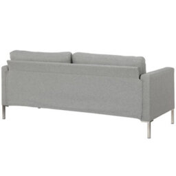 Dorel Fabry 3-Seater Sofa In Fabric Grey With Steel Legs - thumbnail 5