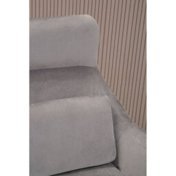 Orsina Grey Velvet Armchair, Easy Care Velvet Accent Armchair, Indoor Dining With Velvet Bedroom Chair - thumbnail 7