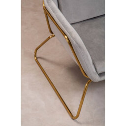 Orsina Grey Velvet Armchair, Easy Care Velvet Accent Armchair, Indoor Dining With Velvet Bedroom Chair - thumbnail 8